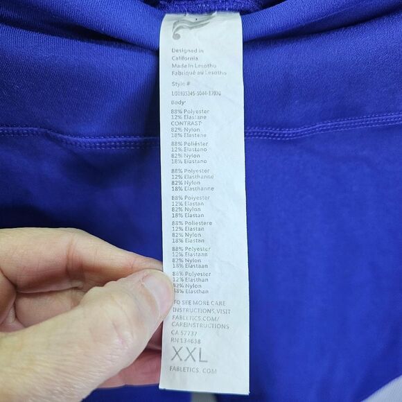 Fabletics Blue High Waisted Mesh Powerhold Leggings Size XXL - Picture 6 of 12